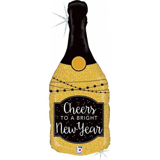 Aufblasbarer Ballon Goldener Champagner 81 cm