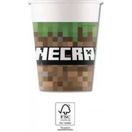 Pappbecher Minecraft, 8 Stück