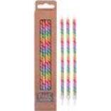 Lange Regenbogenkerzen, 6 Stück