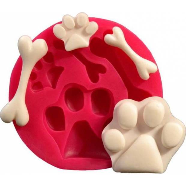 Cesil Silikonform Pfoten und Knochen
