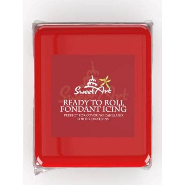 SweetArt Überzugs- und Modellierpaste Vanille Rot (250 g)