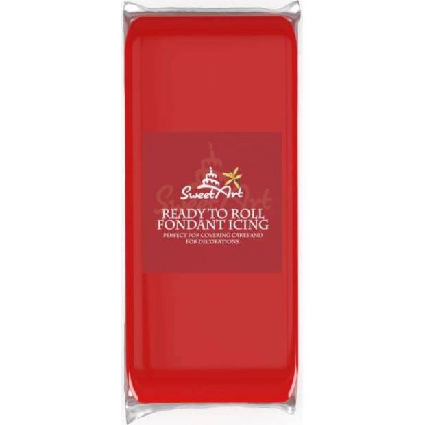 SweetArt Überzugs- und Modelliermasse Vanille Rot (1 kg)