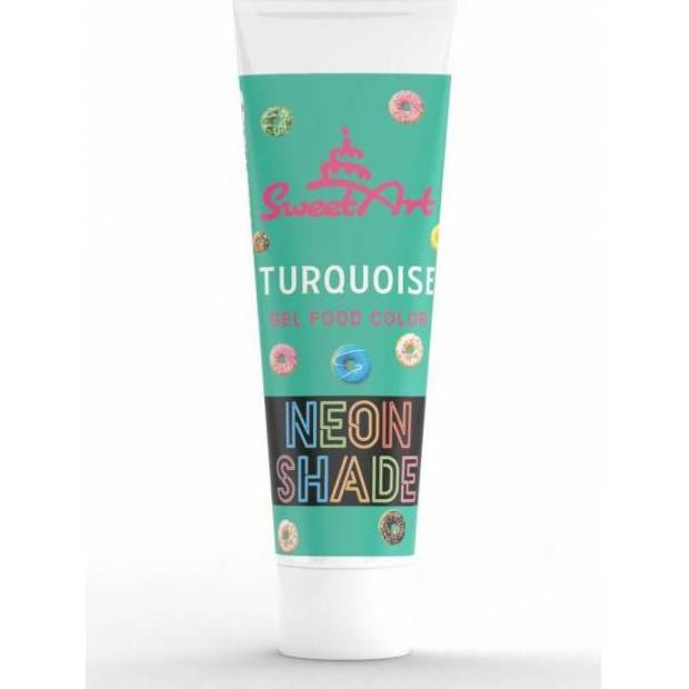SweetArt Neon-Effekt-Gelfarbe Türkis Tube (30 g)
