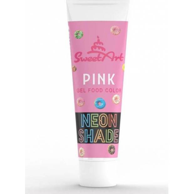 SweetArt Neon-Effekt-Gelfarbe Tube Rosa (30 g)