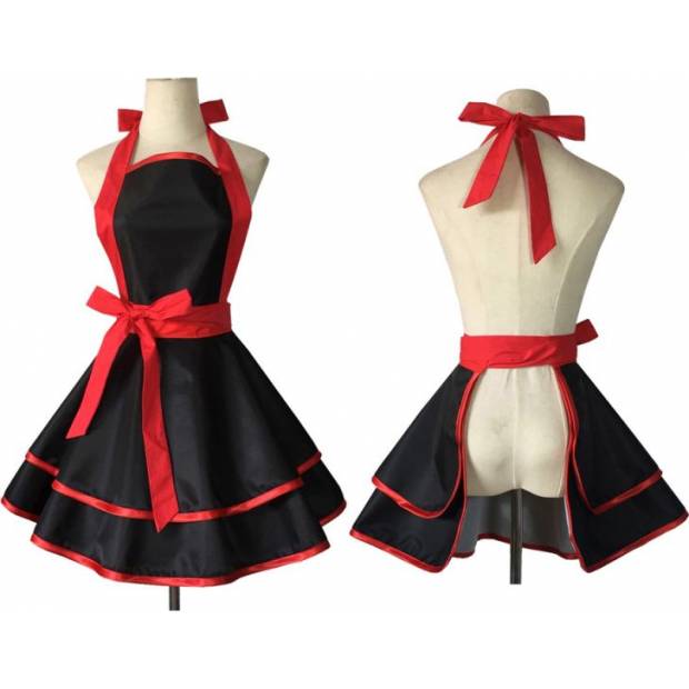 Küchen-Schürze mit Schwarz