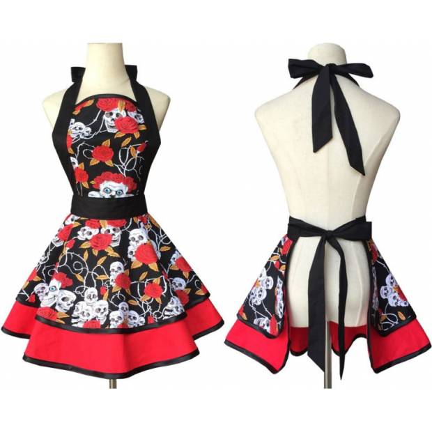 Küchenschürze mit Blumen