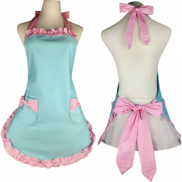 Küchenschürze in Pastellfarben