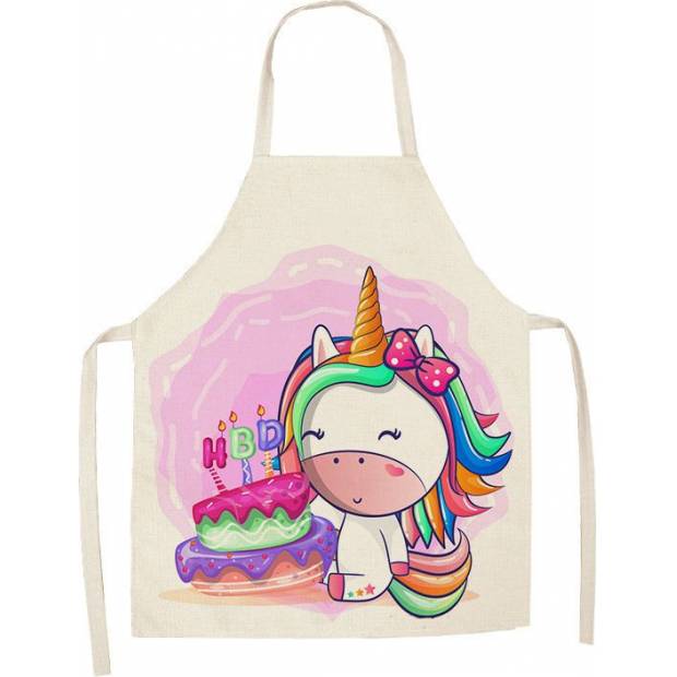 Küchenschürze Einhorn mit Kuchen