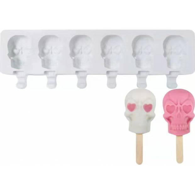 Silikonform für Popsicle-Totenköpfe