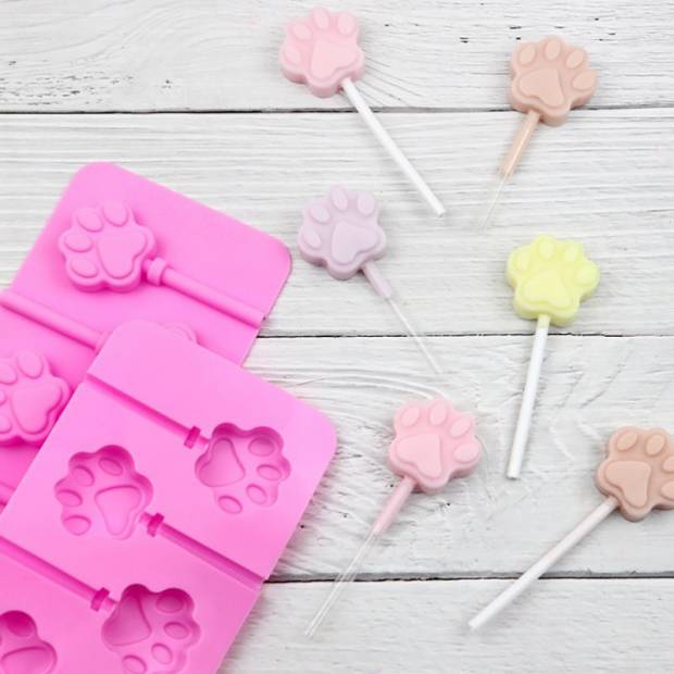 Silikonform für Lollipops Pfoten