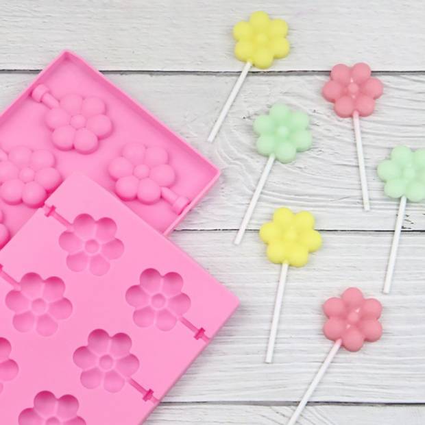 Silikonform für Lutscher Blumen