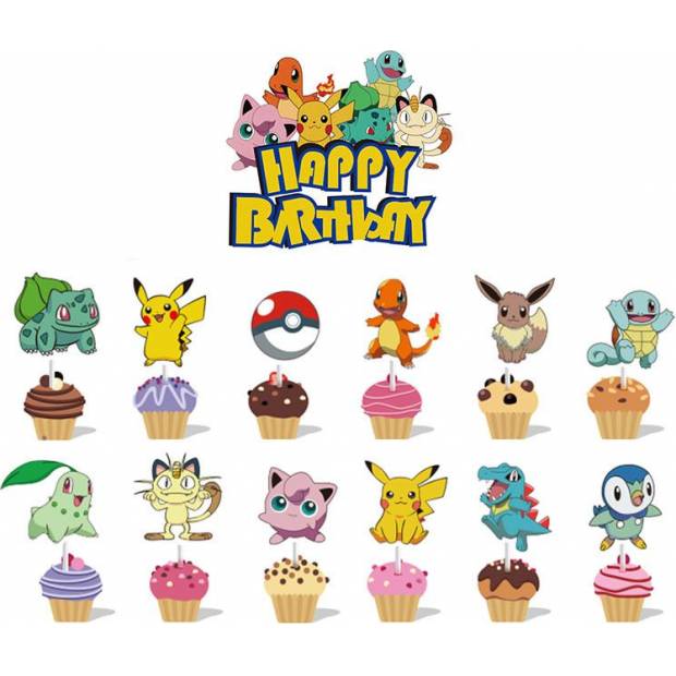 Kuchen und Muffin Topper 13pcs Pokémon