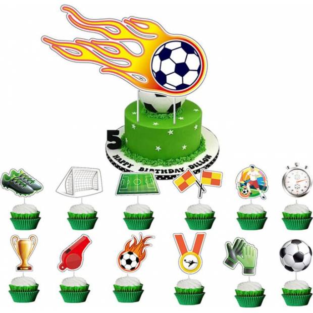 Torten- und Muffinaufleger 13 Stück Fußball