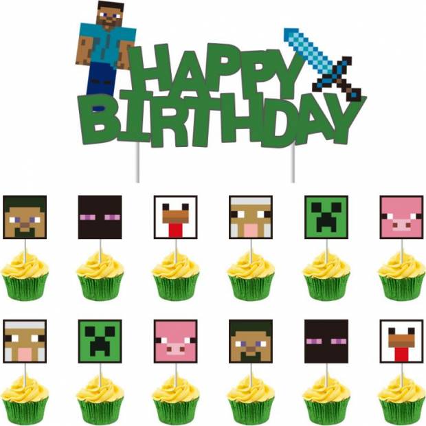 Kuchen und Muffin Topper 13pcs Minecraft