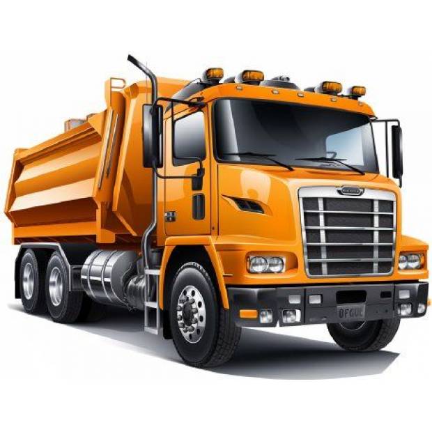 Essbarer Papier-LKW orange 19,5cm