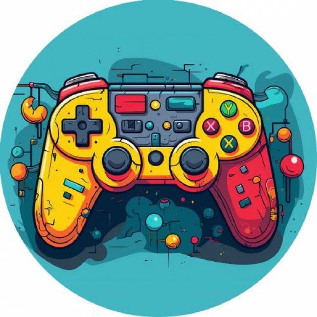 Essbares Papier Spiel Controller Gamer 19,5cm