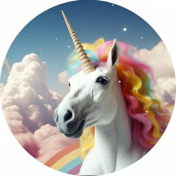 Essbares Papier einfarbig und Regenbogen 19,5cm