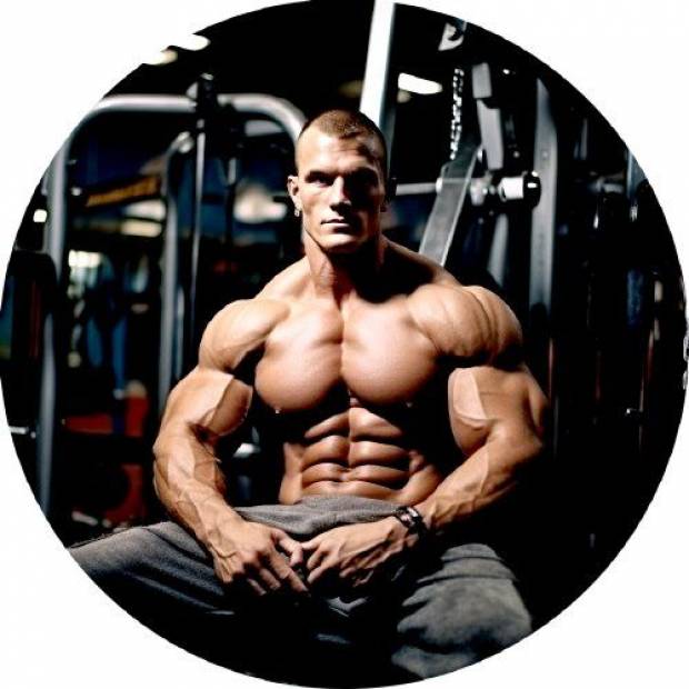 Essbares Papier Muskelmann in der Turnhalle 19,5cm