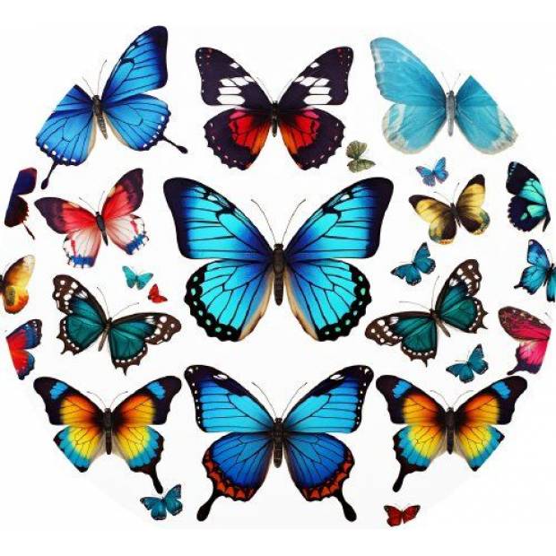 Essbare Papierschmetterlinge 19,5cm