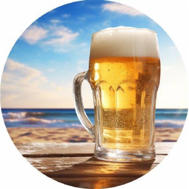 Essbares Papier gekühltes Bier 19,5cm