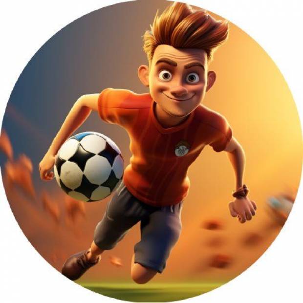 Essbarer Papier-Fußballspieler 19,5cm