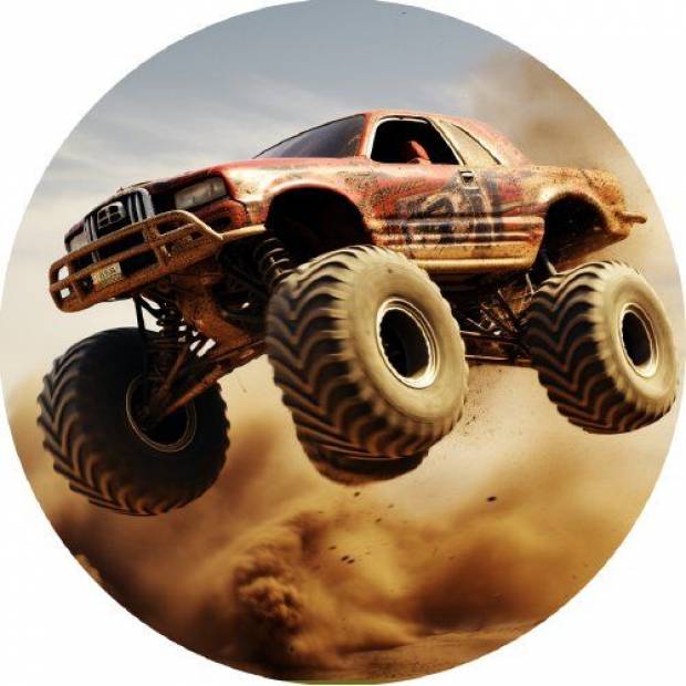 Essbares Papier Monster Truck Sprung 19,5cm