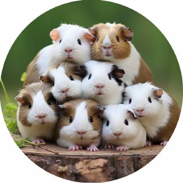 Essbare Papier-Meerschweinchen fotografieren 19,5cm