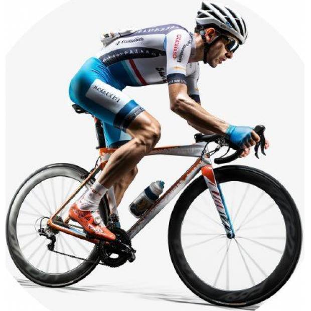 Essbarer Papier-Radfahrer 19,5cm