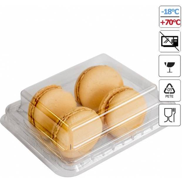 Kunststoffbox für Makronen 25 Stück
