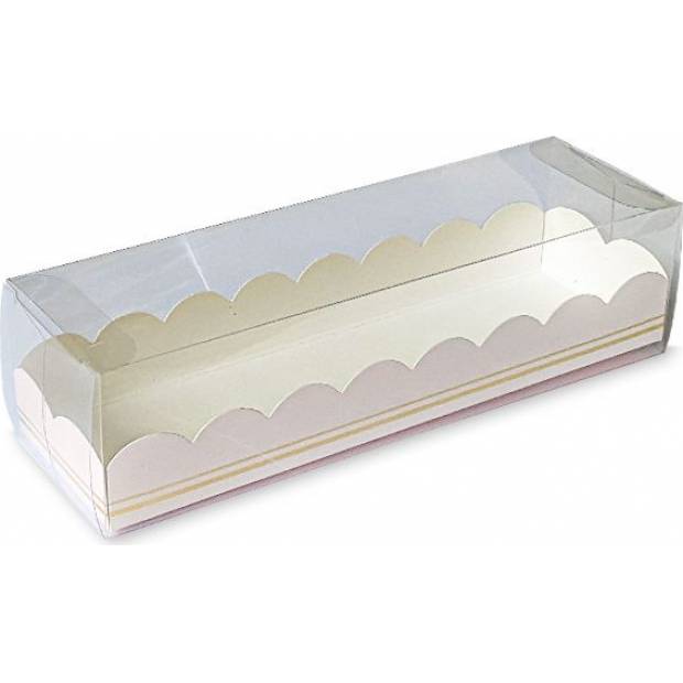 Schachtel für Makronen 190x50mm rosa 10Stück