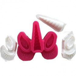 Cesil Silikonform Einhorn Ohren, Wimpern und Horn