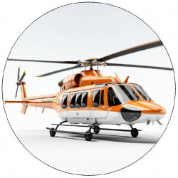 Essbarer Papierhubschrauber gelb 19,5cm