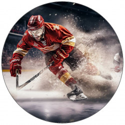 Essbarer Hockeyspieler aus Papier mit Hockeyschläger 19,5cm