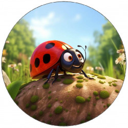 Essbarer Papier-Marienkäfer 19,5cm