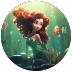 Essbare Papier kleine Meerjungfrau sitzend 19,5cm