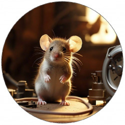 Essbare Papier neugierige Maus 19,5cm