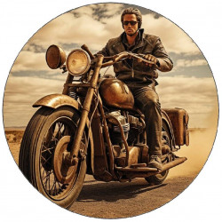 Essbares Papier alter Biker 19,5cm
