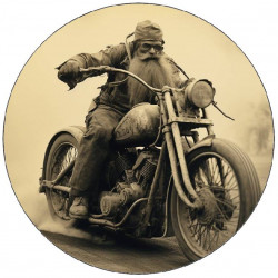 Essbares Papier Harley-Fahrer Retro-Foto 19,5 cm