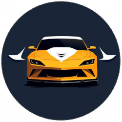 Essbares Papier Sportwagen gelb 19,5cm