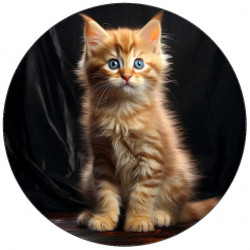 Essbares Papierkätzchen mit blauen Augen 19,5cm