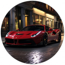 Essbares Papier Super Auto Sport rot 19,5cm