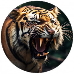 Essbarer Papiertiger Foto aus Profil 19,5cm