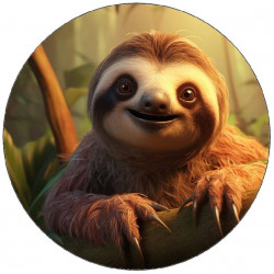 Essbares Papierfaultier auf einem Ast 19,5cm