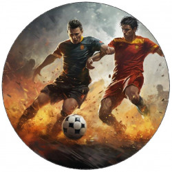 Essbare Papier-Fußballspieler nebeneinander 19,5cm