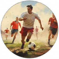 Essbares Papier laufende Fußballspieler 19,5cm
