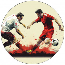 Essbares Papier 2 Fußballspieler 3 19,5cm