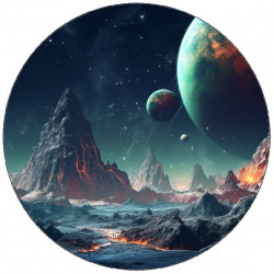 Essbarer Papierplanet mit Kratern 2 19,5cm