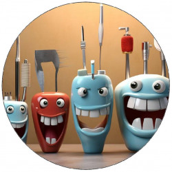 Essbares Papier glückliche Zähne 19,5cm