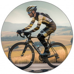 Essbarer Papier-Radfahrer auf Fahrrad 19,5cm