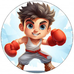 Essbares Papier kleiner Boxer 19,5cm